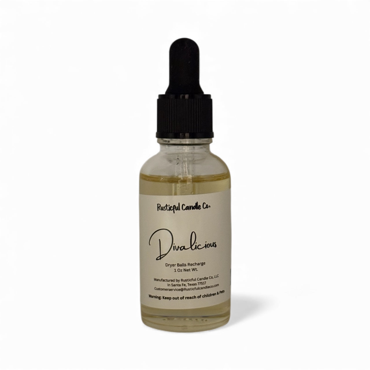 Bottle of Dutchie Balms Recharge with dropper on a white background