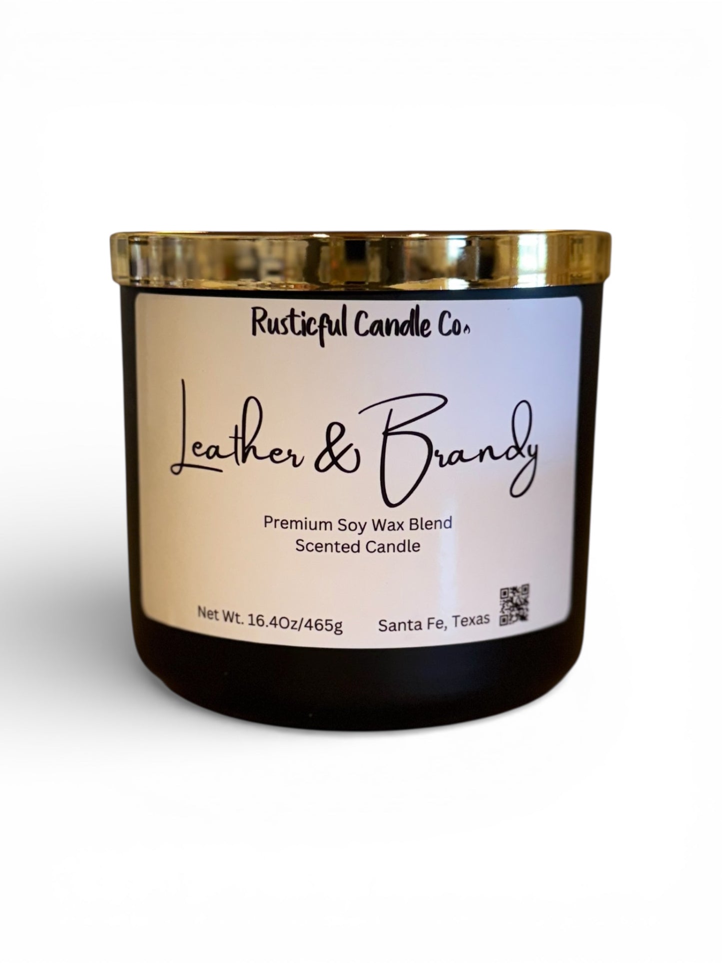 Leather & Brandy 3 Wick Scented Candle