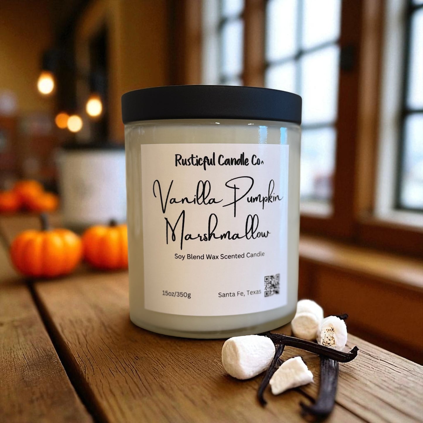 Vanilla Pumpkin Marshmallow 2 Wick Scented Candle