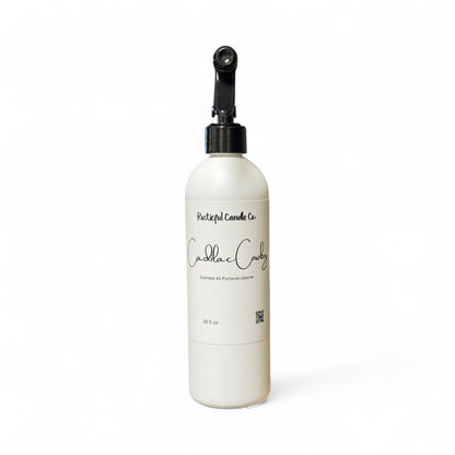 White spray bottle with black nozzle on a white background