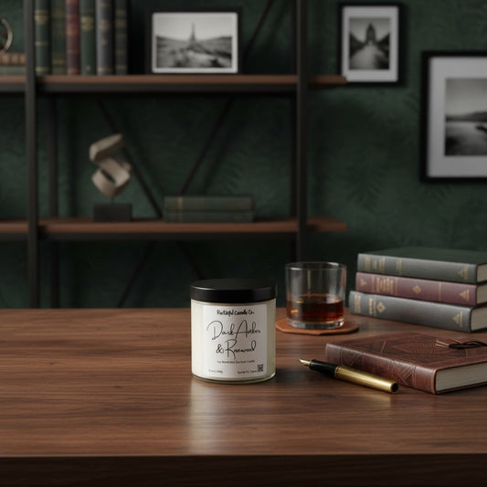Dark Amber & Rosewood Scented Candle