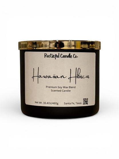 Hawaiian Hibiscus 3 Wick Scented Candle