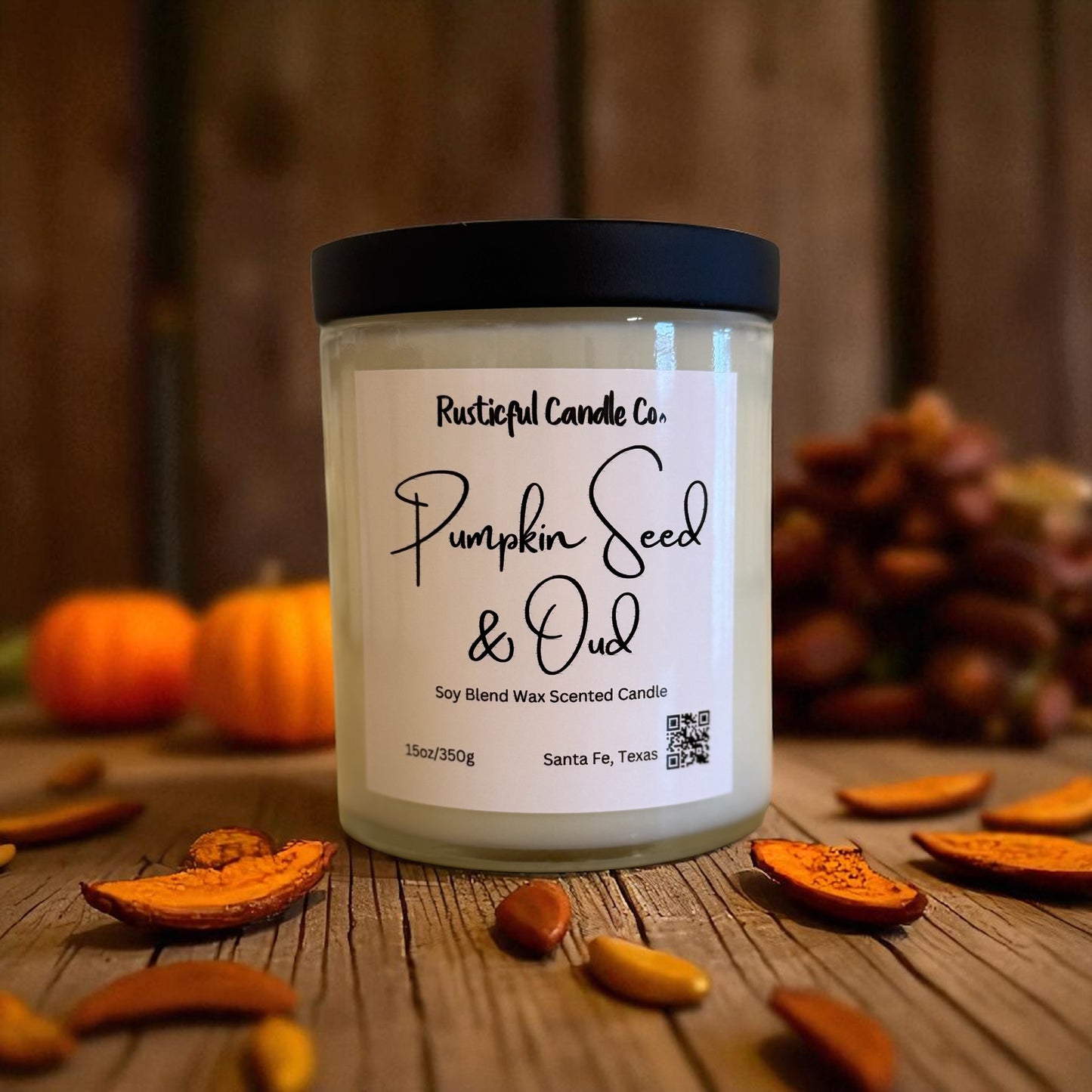 Pumpkin Seed & Oud 2 Wick Scented Candle