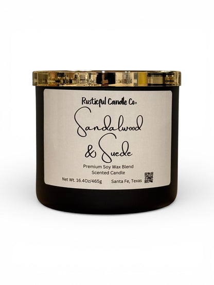 Sandalwood & Suede 3 Wick Scented Candle