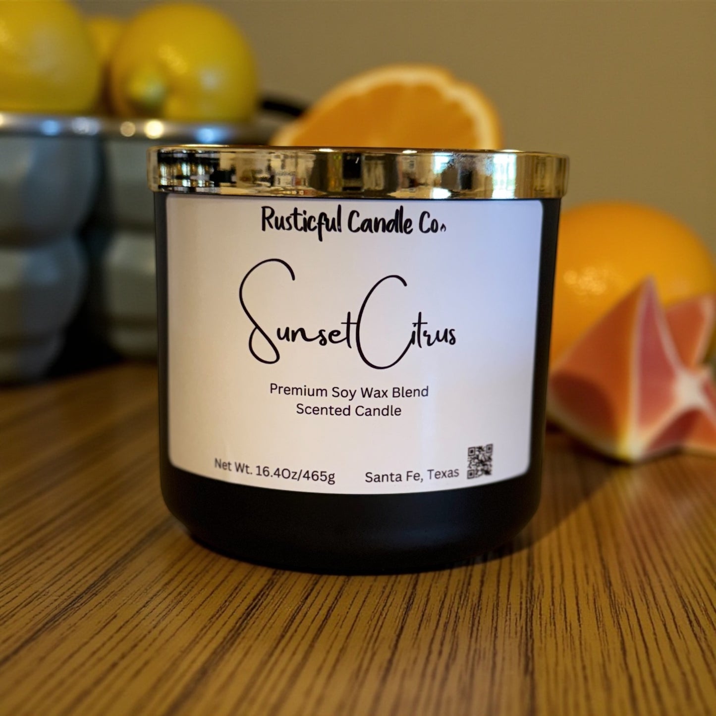 Sunset Citrus 3 Wick Scented Candle