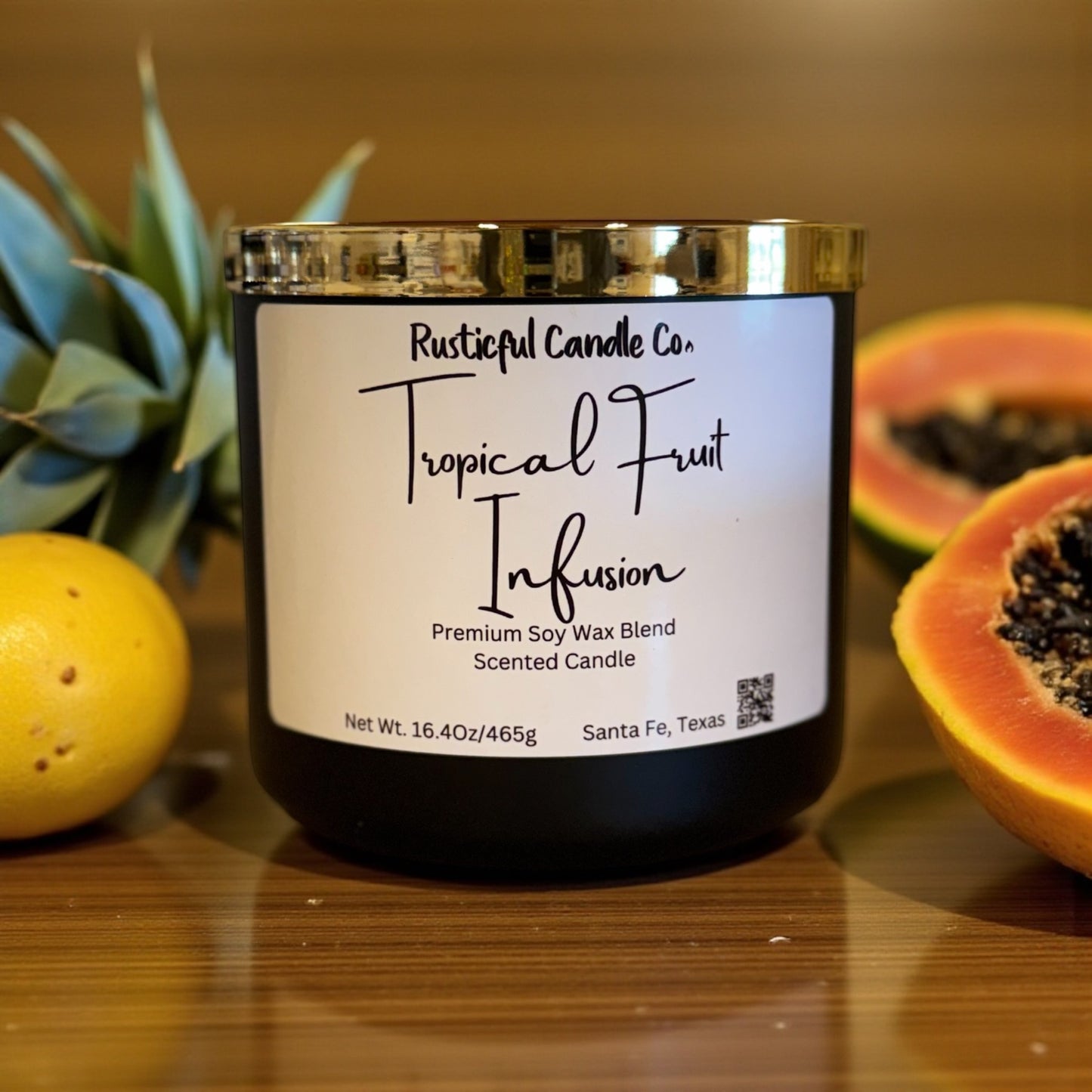 Tropical Fruit Infusion 3 Wick Scented Candle