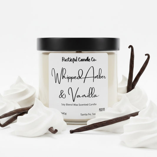 Whipped Vanilla & Amber Scented Candle