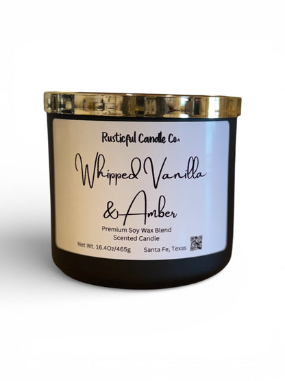 Whipped Vanilla & Amber 3 Wick Scented Candle