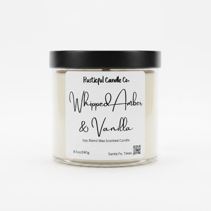 Whipped Vanilla & Amber Scented Candle